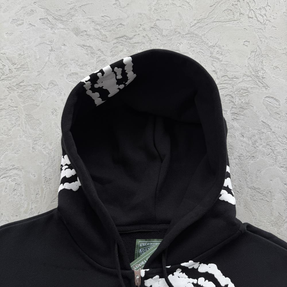 Cor X DenTears Zip Up Hoodie+DenTears Island Wreath Sweatpant -black