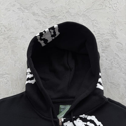 Cor X DenTears Zip Up Hoodie+DenTears Island Wreath Sweatpant -black