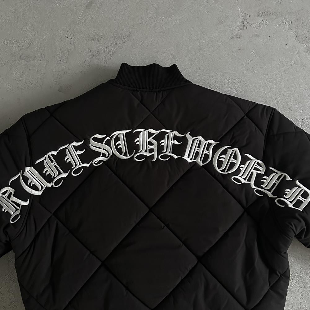 olde english bomber jacket-black