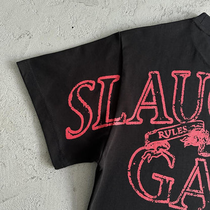 slaughter gang tee-black