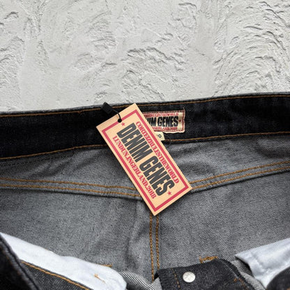 Crest Chainstitch Baggy Jeans- Washed Black