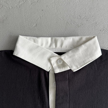 RUGBY SHIRT-black and white