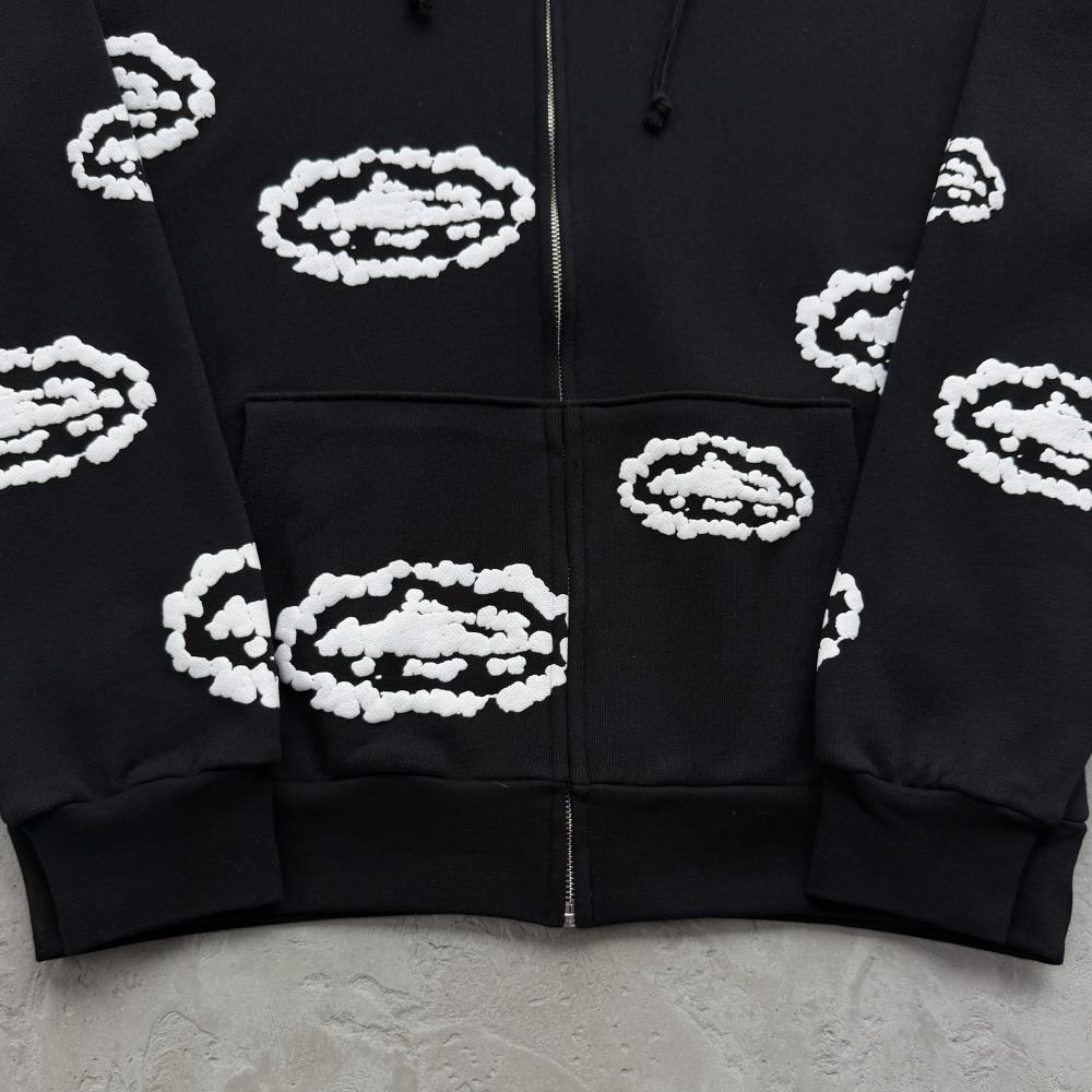 Cor X DenTears Zip Up Hoodie+DenTears Island Wreath Sweatpant -black