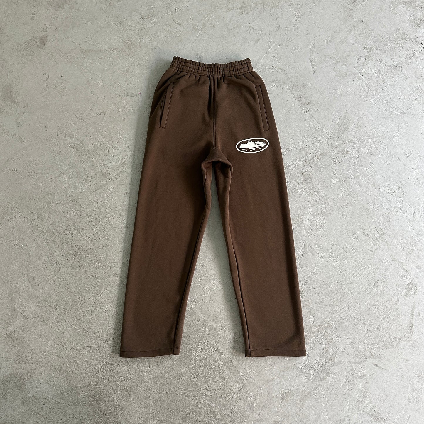 island puff print zip set-brown