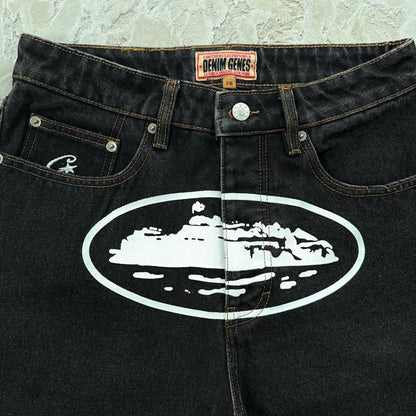 CR island baggy shorts-black