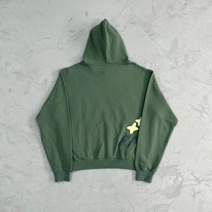 BPM “space trails”hoodie - green