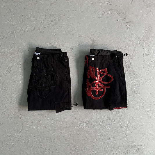 Black Graff Cargos (Sequin Logo)