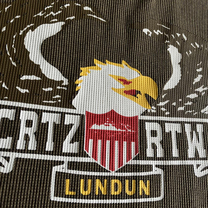 Cold Eagle Print Waffle Long-sleeve