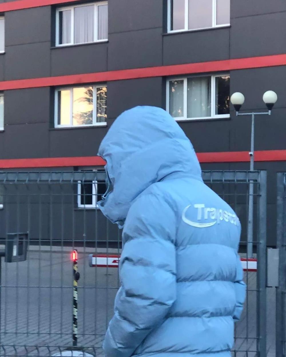 ICE BLUE HYPERDRIVE DETACHABLE HOOD PUFFER JACKET