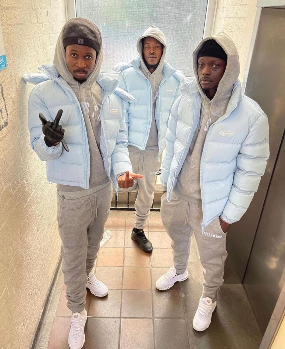 ICE BLUE HYPERDRIVE DETACHABLE HOOD PUFFER JACKET