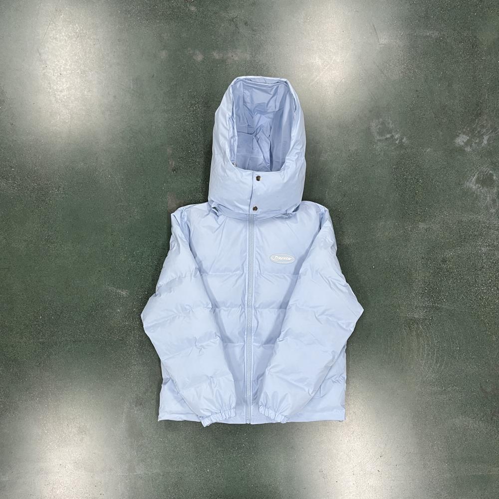 ICE BLUE HYPERDRIVE DETACHABLE HOOD PUFFER JACKET