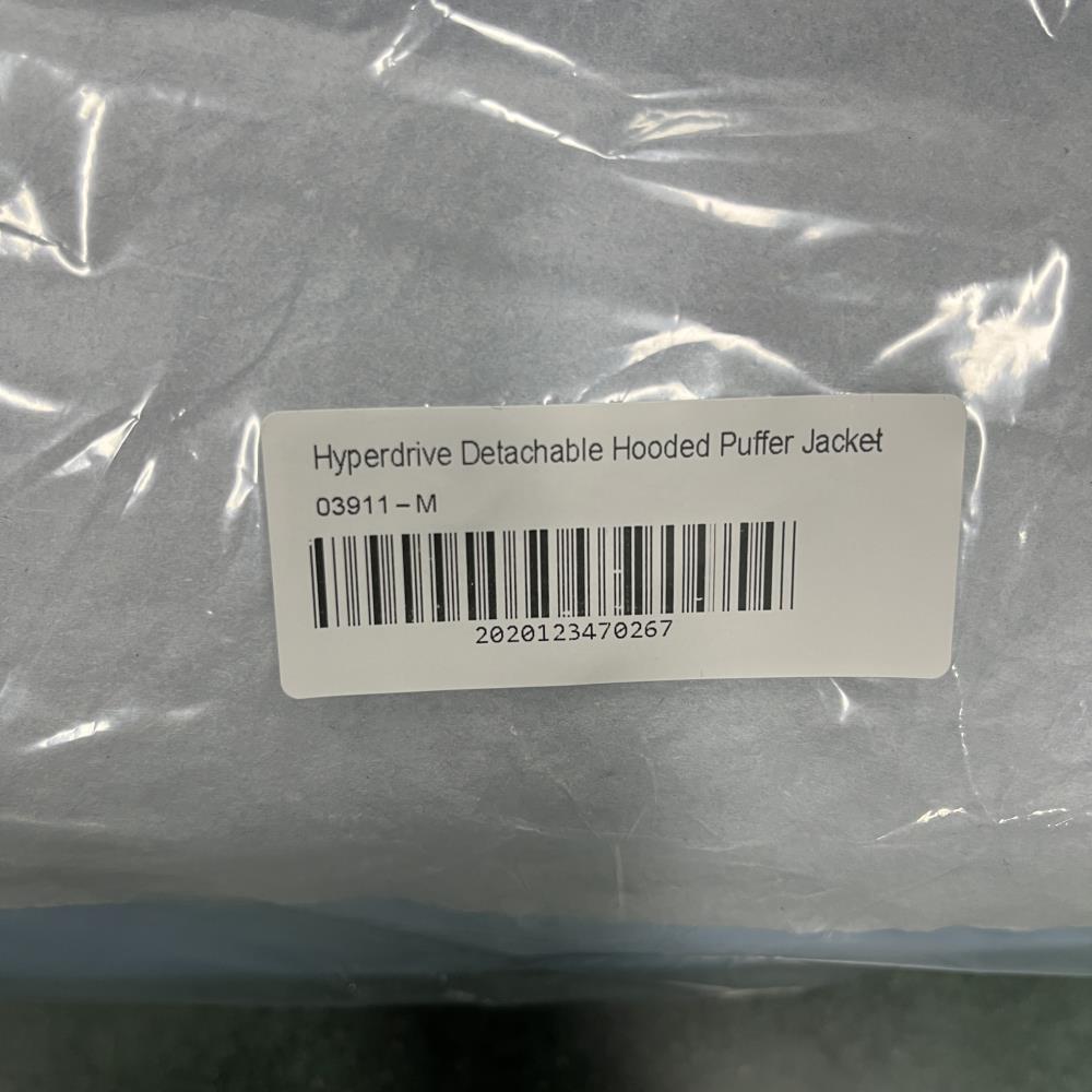 ICE BLUE HYPERDRIVE DETACHABLE HOOD PUFFER JACKET
