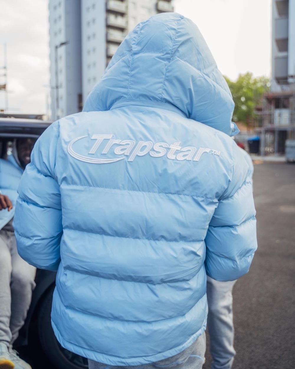 ICE BLUE HYPERDRIVE DETACHABLE HOOD PUFFER JACKET