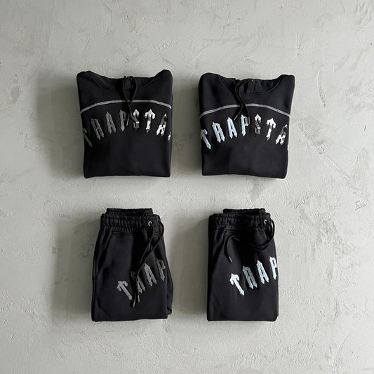 IRONGATE CHENILLE AECH HOODIE TRACKSUIT-BLACK/GREY CAMO