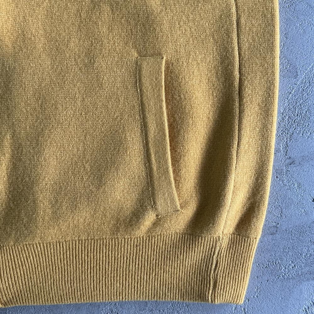 Knit zip up fleece- yellow