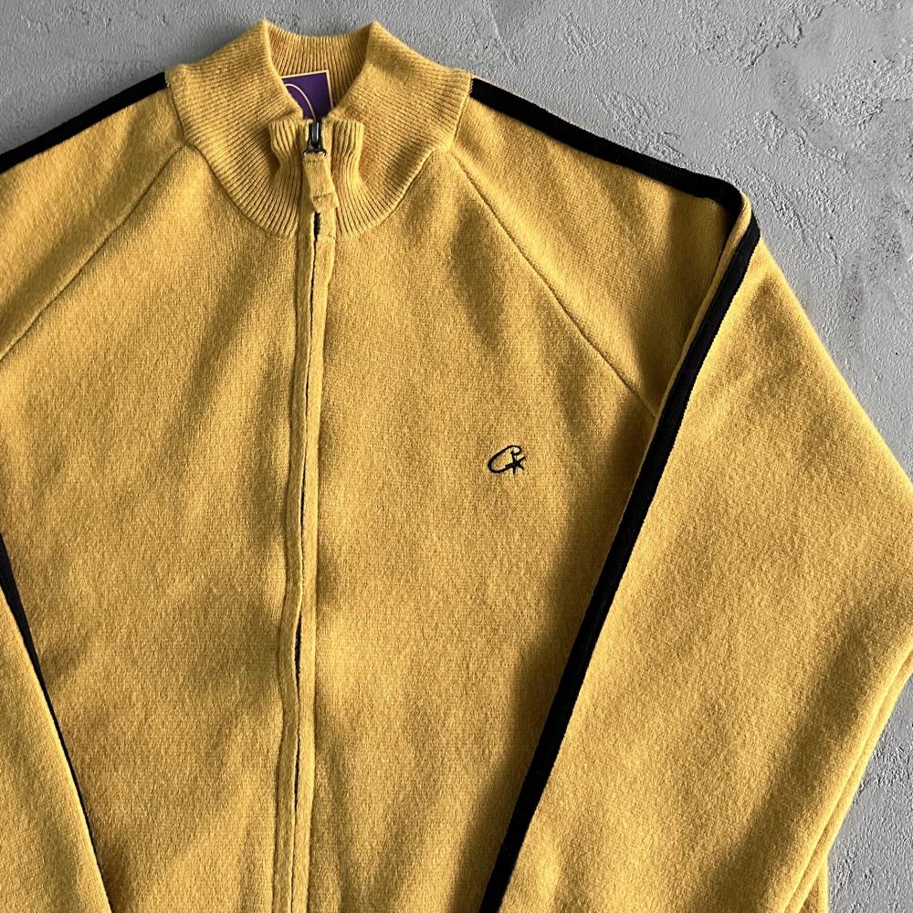 Knit zip up fleece- yellow