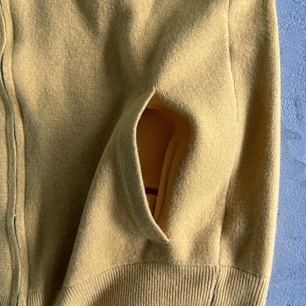 Knit zip up fleece- yellow