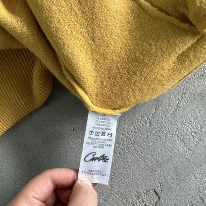 Knit zip up fleece- yellow