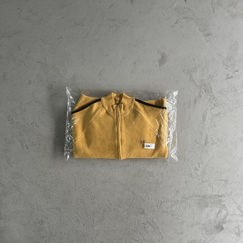 Knit zip up fleece- yellow