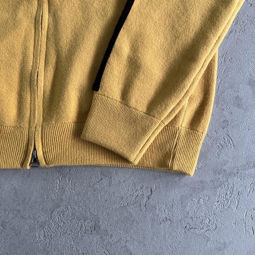 Knit zip up fleece- yellow