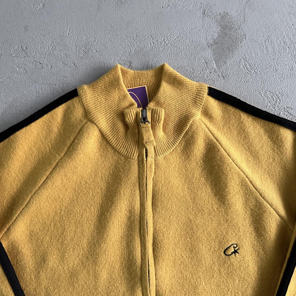 Knit zip up fleece- yellow