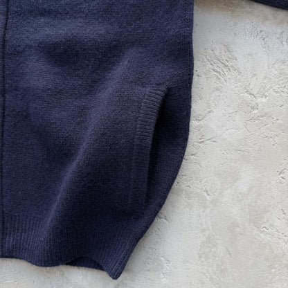 MULTI STRIPE KNIT ZIP UP [NAVY]