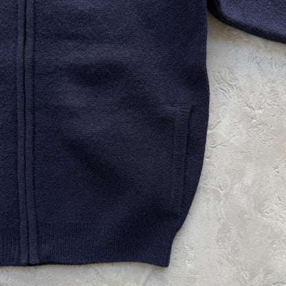 MULTI STRIPE KNIT ZIP UP [NAVY]