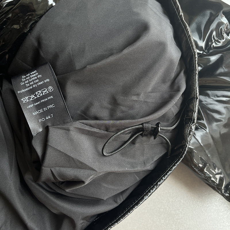 WOMEN'S DECODED HOODED PUFFER 2.0 JACKET -Shiny Black