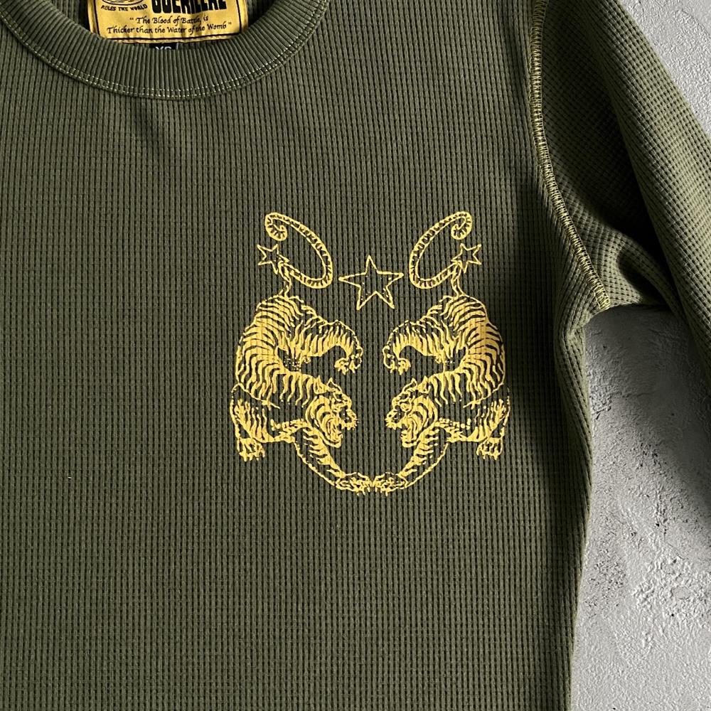 [Special Offer] Waffle Tiger Stars Long Sleeve-Green