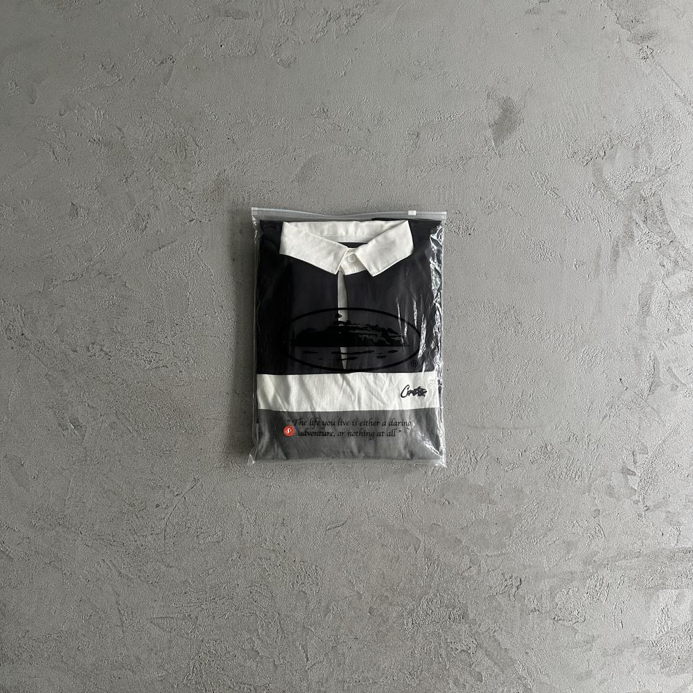 RUGBY SHIRT-black and white