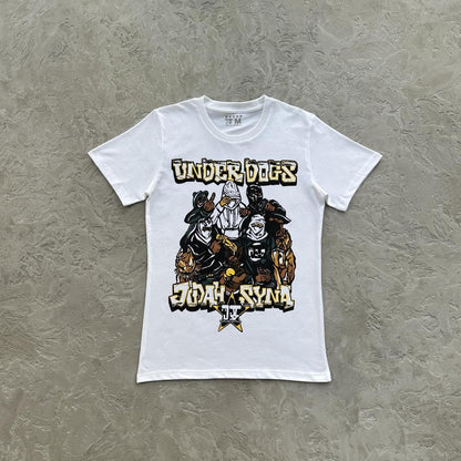 underdogs ontop short sleeve tee-white