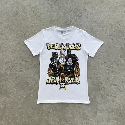 underdogs ontop short sleeve tee-white