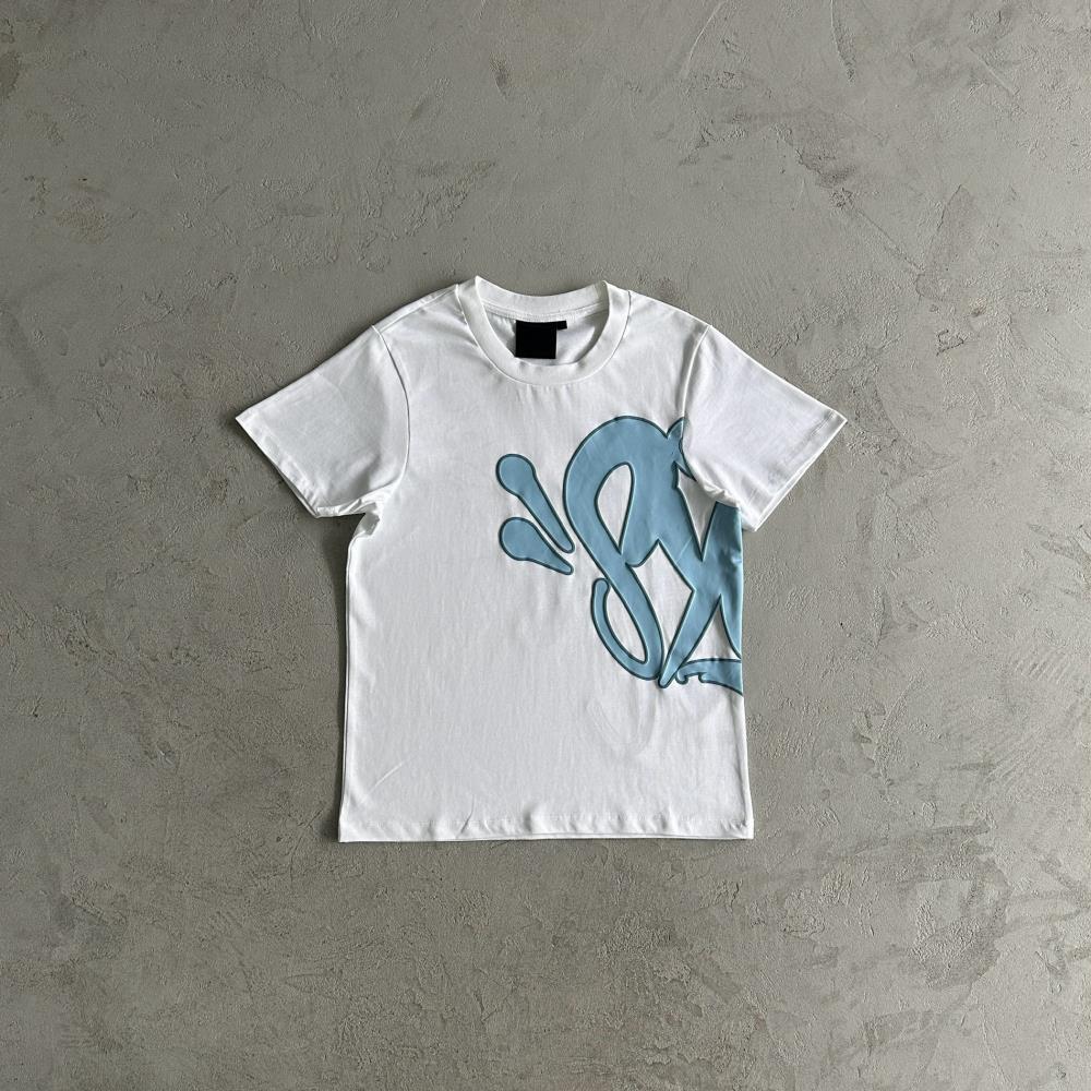 Syna Men's white and blue T-shirt set