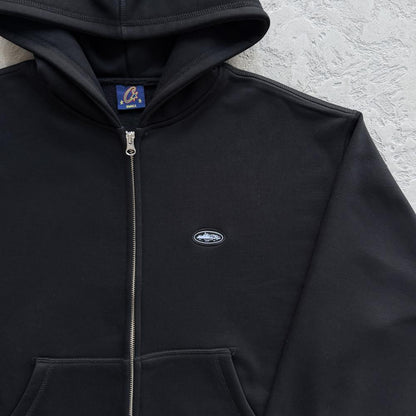MINI ISLAND ZIP HOODIE -BLACK
