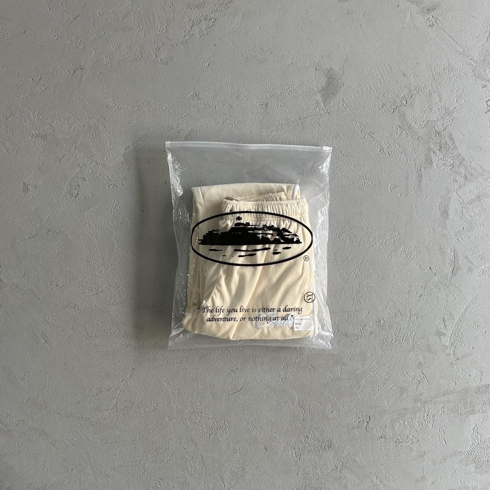 Velor track set – Cream