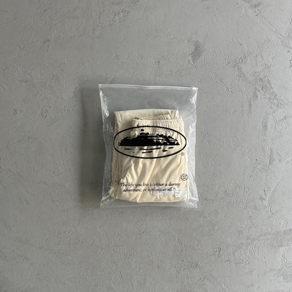 Velor track set – Cream