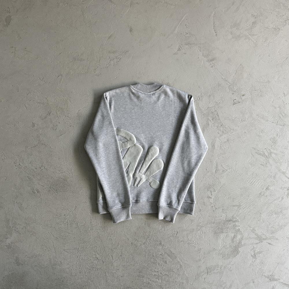 sy round neck suit-gray