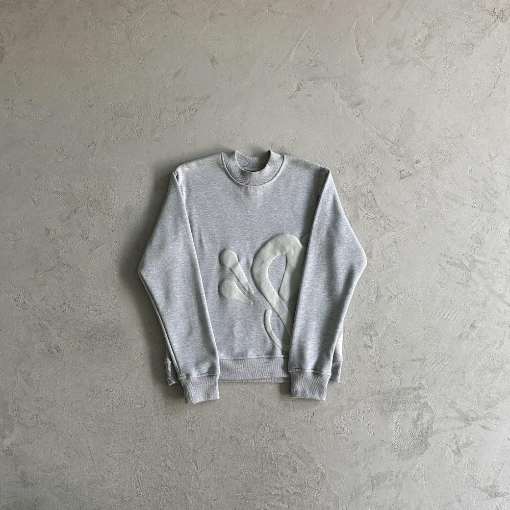 sy round neck suit-gray