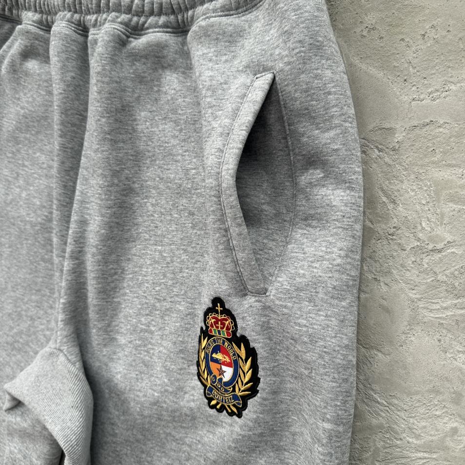 ROYALE CREST OPEN HEM SWEATPANT [HEATHER GREY]