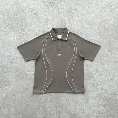 island pique polo set -grey