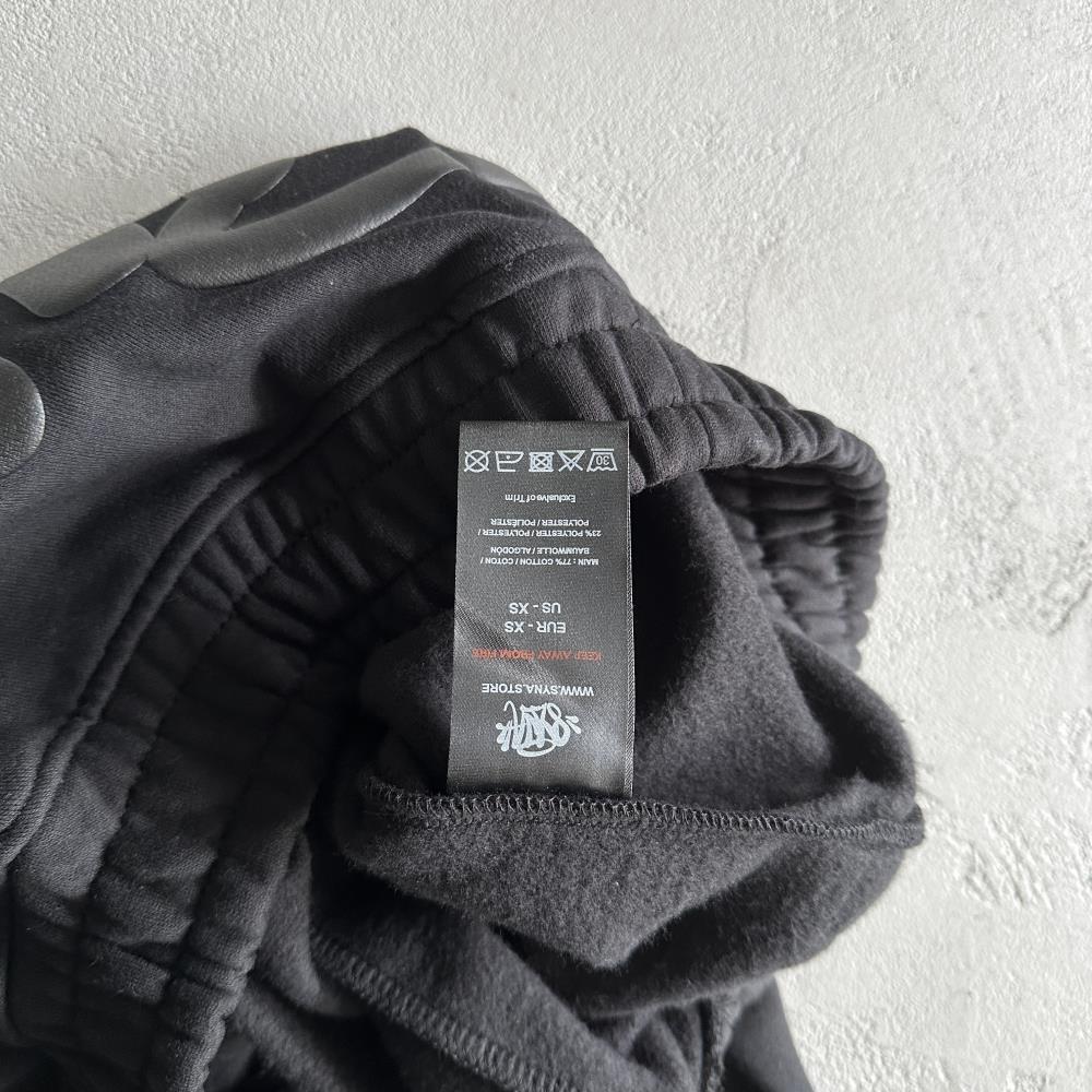 sy round neck suit-black tracksuit