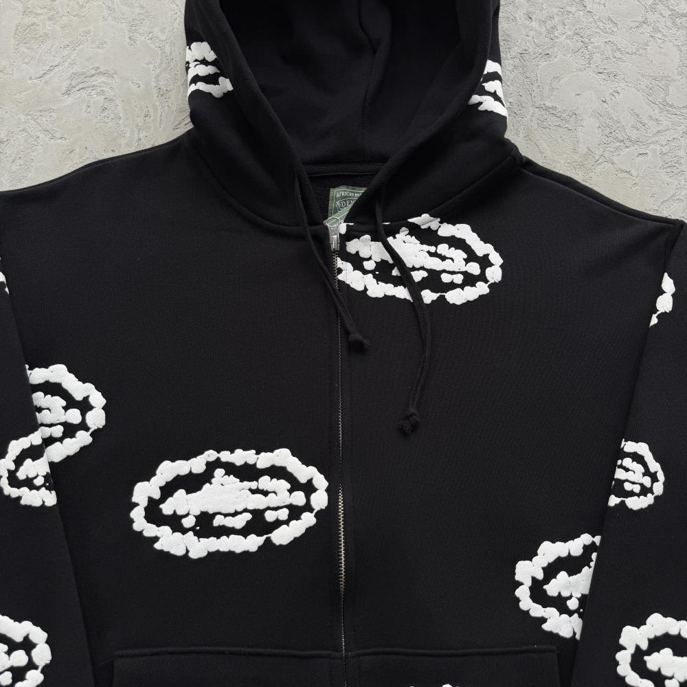 Cor X DenTears Zip Up Hoodie+DenTears Island Wreath Sweatpant -black