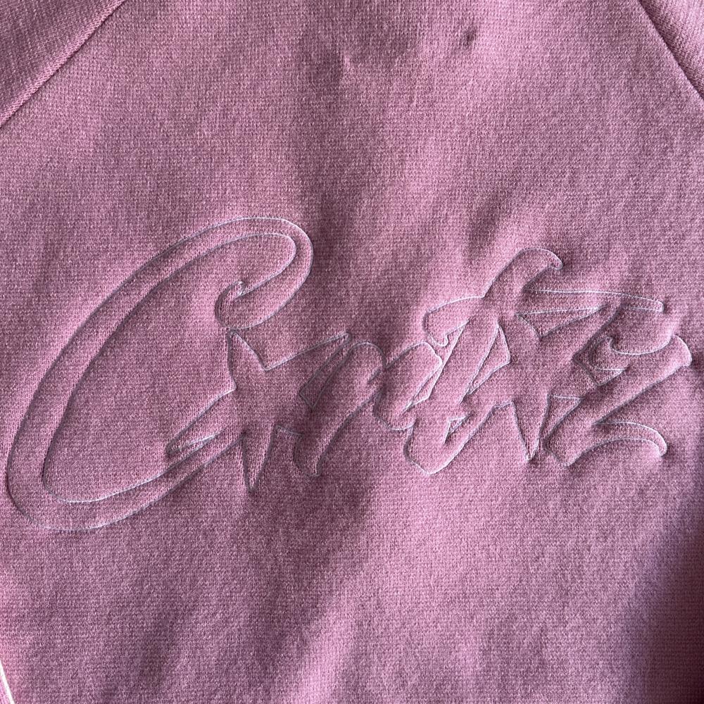 Knit zip up fleece-pink