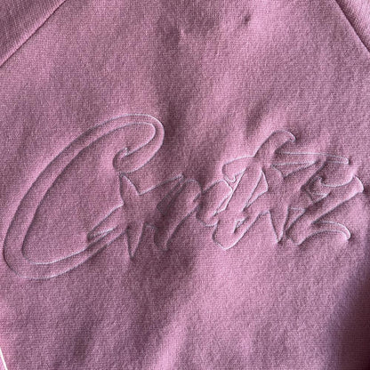 Knit zip up fleece-pink
