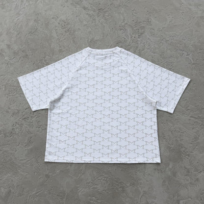 ME Butterfly printed short sleeves-white