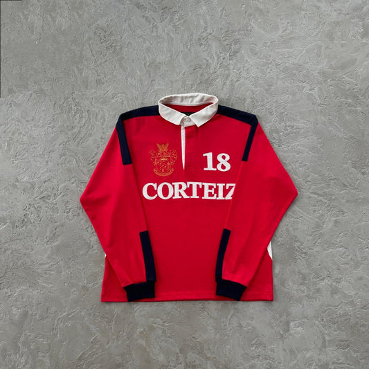 PANELED RUGBY [RED]