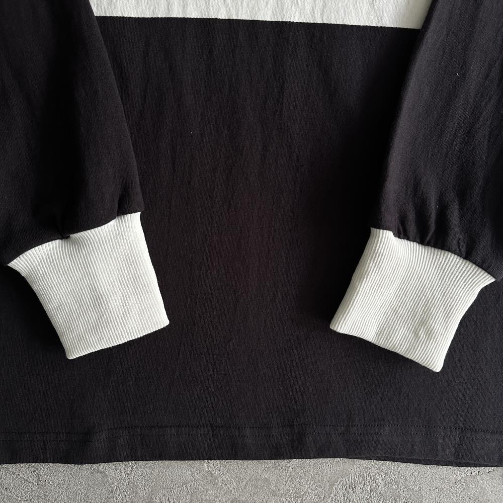 RUGBY SHIRT-black and white