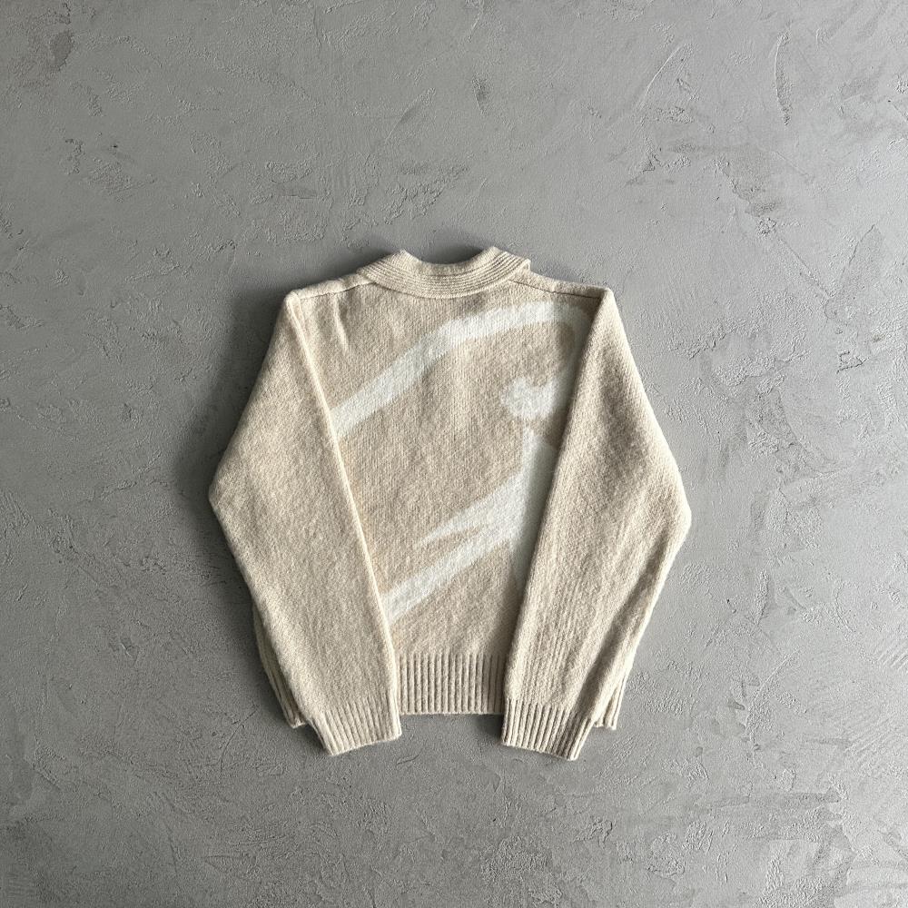 morehairfuzzy collar sweater-cream