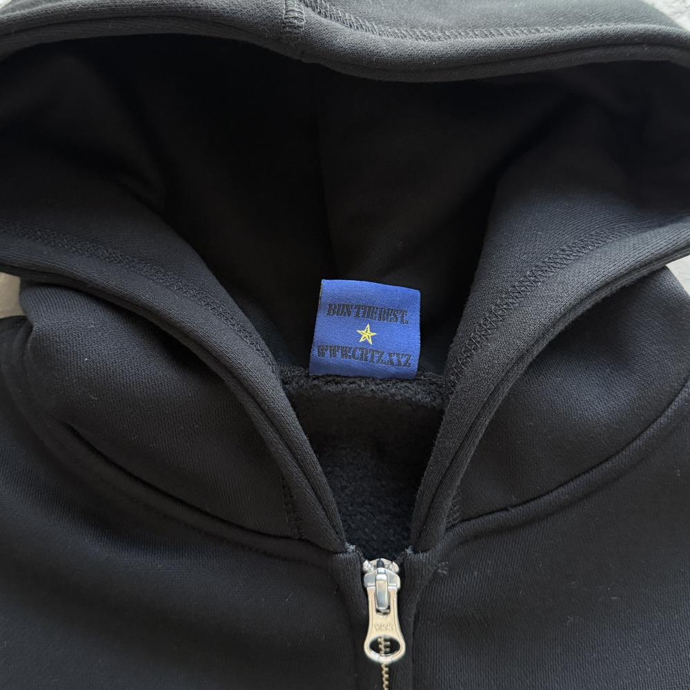 MINI ISLAND ZIP HOODIE -BLACK