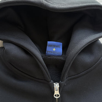 MINI ISLAND ZIP HOODIE -BLACK
